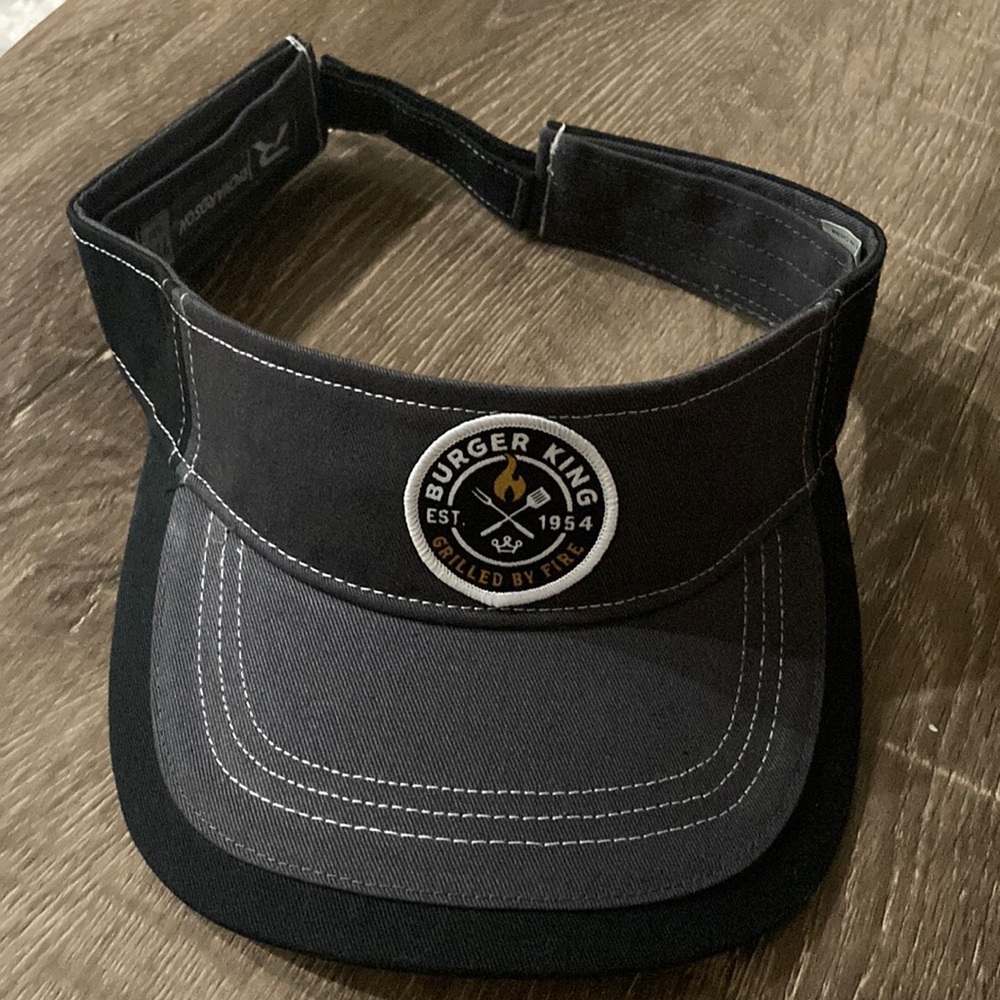 BURGER KING CREW MEMBER ADJUSTABLE VISOR HAT!
